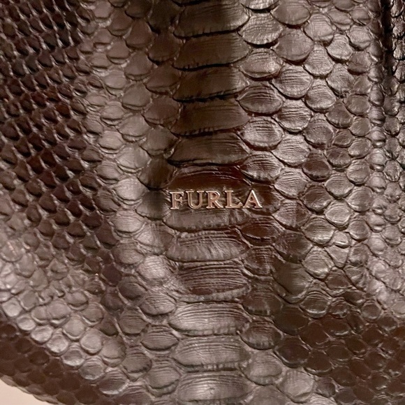 FURLA Elizabeth hobo snake embossed leather bag - Picture 1 of 13